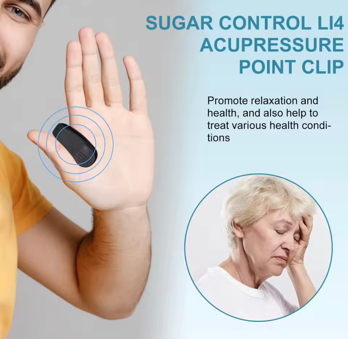 Portable Sugar Control Clip, Diabetes Relief Clip, Sugar Control Acupressure Point Clip, Diabetic Treatment Tool Portable Sugar Control Clip, Diabetes Relief Clip, Sugar Control Acupressure Point Clip, Diabetic Treatment Tool